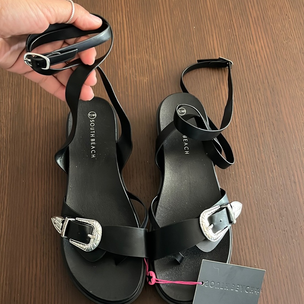 ASOS South Beach Ankle Wrap Sandals